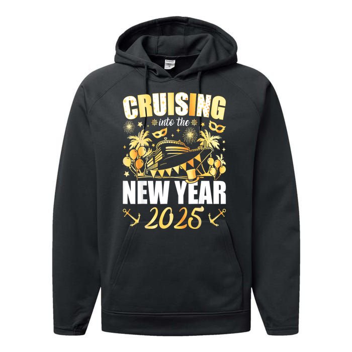 New Years Eve Party Cruising Into 2025 Favors Family Holiday Gift Performance Fleece Hoodie