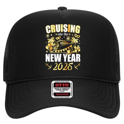 New Years Eve Party Cruising Into 2025 Favors Family Holiday Gift High Crown Mesh Back Trucker Hat