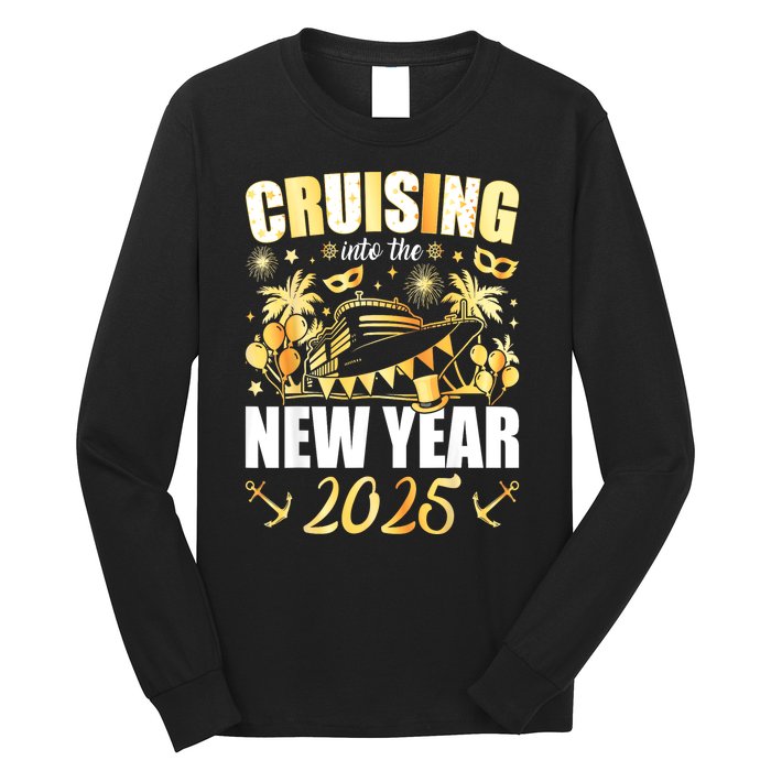 New Years Eve Party Cruising Into 2025 Favors Family Holiday Gift Long Sleeve Shirt