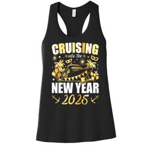 New Years Eve Party Cruising Into 2025 Favors Family Holiday Gift Women's Racerback Tank