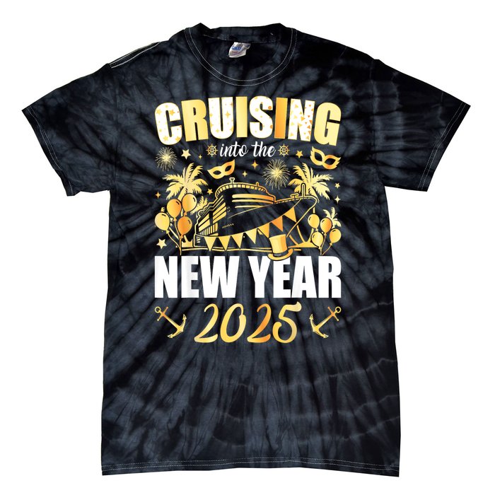 New Years Eve Party Cruising Into 2025 Favors Family Holiday Gift Tie-Dye T-Shirt