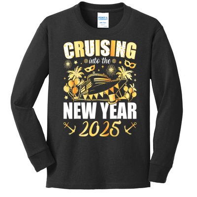 New Years Eve Party Cruising Into 2025 Favors Family Holiday Gift Kids Long Sleeve Shirt