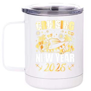 New Years Eve Party Cruising Into 2025 Favors Family Holiday Gift 12 oz Stainless Steel Tumbler Cup