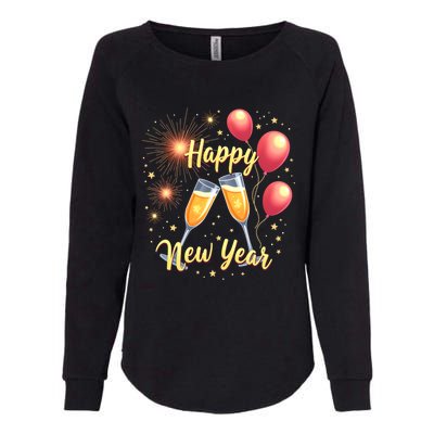 New Years Eve Happy New Year Party Supplies Fireworks Gift Womens California Wash Sweatshirt