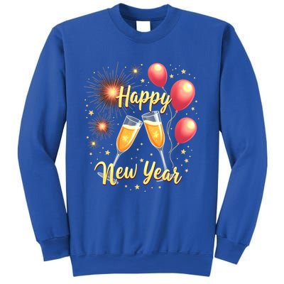 New Years Eve Happy New Year Party Supplies Fireworks Gift Sweatshirt