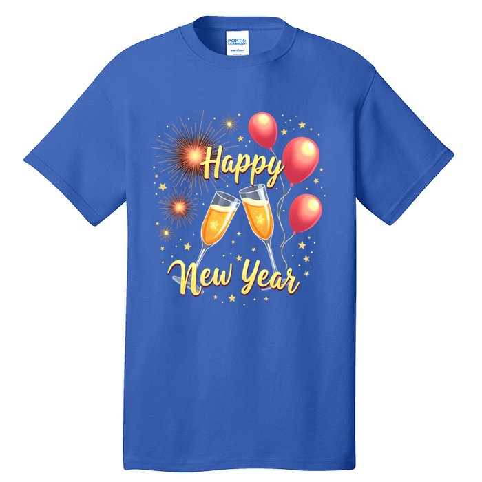 New Years Eve Happy New Year Party Supplies Fireworks Gift Tall T-Shirt