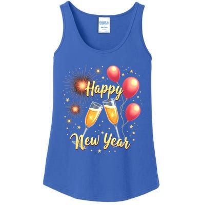 New Years Eve Happy New Year Party Supplies Fireworks Gift Ladies Essential Tank