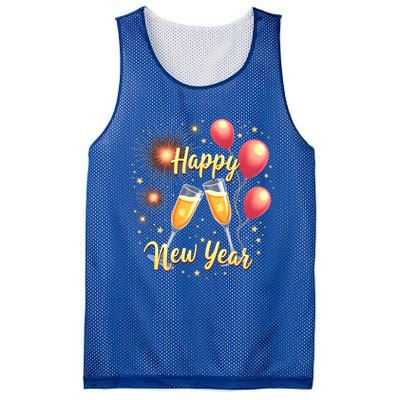 New Years Eve Happy New Year Party Supplies Fireworks Gift Mesh Reversible Basketball Jersey Tank