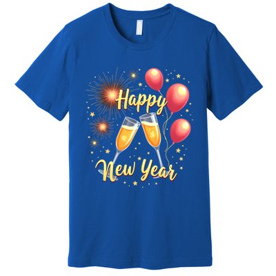 New Years Eve Happy New Year Party Supplies Fireworks Gift Premium T-Shirt