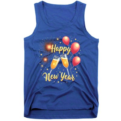 New Years Eve Happy New Year Party Supplies Fireworks Gift Tank Top