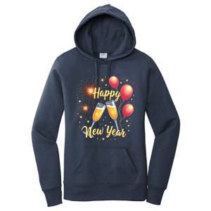 New Years Eve Happy New Year Party Supplies Fireworks Gift Women's Pullover Hoodie