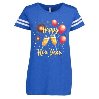 New Years Eve Happy New Year Party Supplies Fireworks Gift Enza Ladies Jersey Football T-Shirt