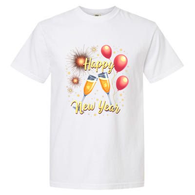 New Years Eve Happy New Year Party Supplies Fireworks Gift Garment-Dyed Heavyweight T-Shirt