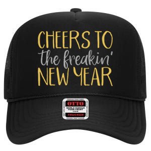 New Years Eve For Funny Happy New Year Party High Crown Mesh Back Trucker Hat