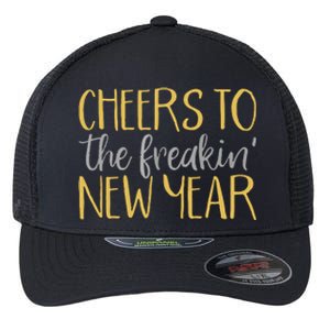 New Years Eve For Funny Happy New Year Party Flexfit Unipanel Trucker Cap