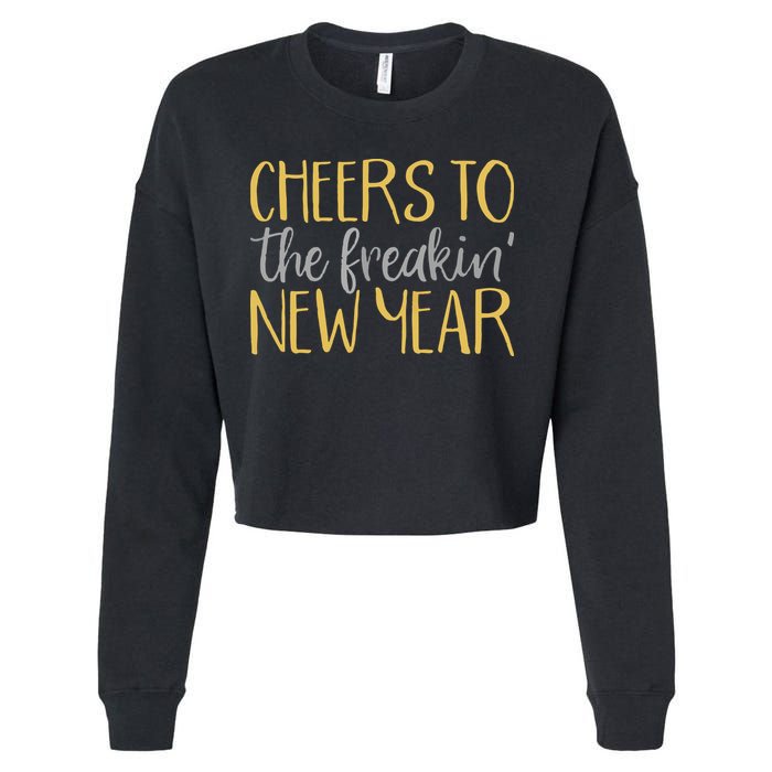 New Years Eve For Funny Happy New Year Party Cropped Pullover Crew