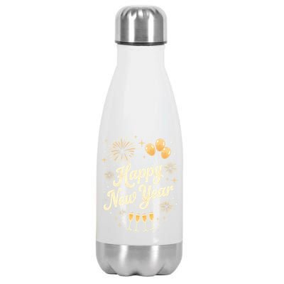 New Years Eve Happy New Year Party Supplies Fireworks Cool Gift Stainless Steel Insulated Water Bottle