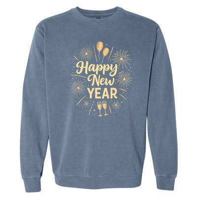 New Years Eve Happy New Year Party Supplies Fireworks Gift Garment-Dyed Sweatshirt