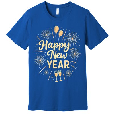 New Years Eve Happy New Year Party Supplies Fireworks Gift Premium T-Shirt