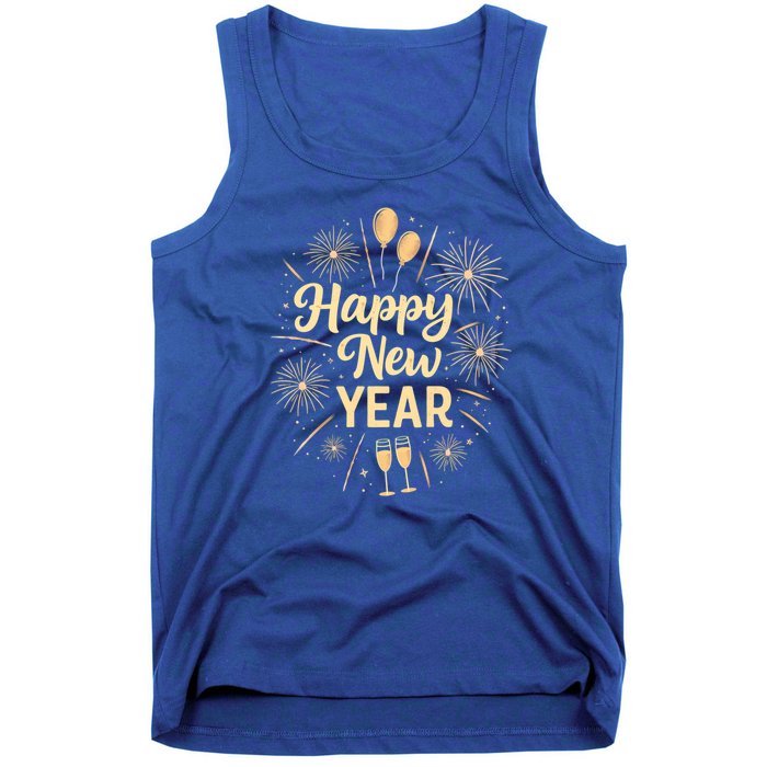 New Years Eve Happy New Year Party Supplies Fireworks Gift Tank Top