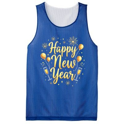 New Years Eve Happy New Year Party Supplies Fireworks Gift Mesh Reversible Basketball Jersey Tank