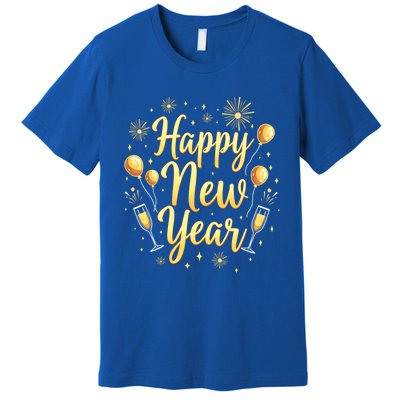 New Years Eve Happy New Year Party Supplies Fireworks Gift Premium T-Shirt