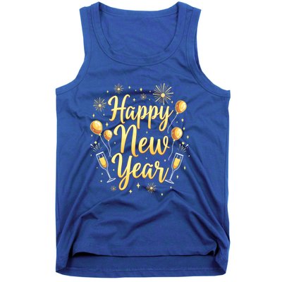 New Years Eve Happy New Year Party Supplies Fireworks Gift Tank Top