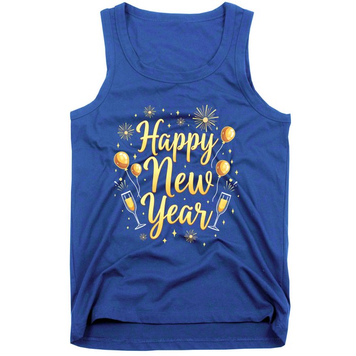 New Years Eve Happy New Year Party Supplies Fireworks Gift Tank Top