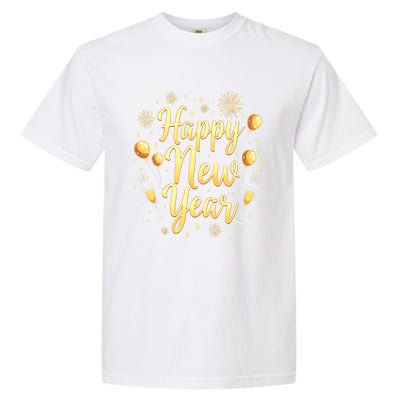 New Years Eve Happy New Year Party Supplies Fireworks Gift Garment-Dyed Heavyweight T-Shirt