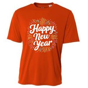 New Years Eve Happy New Year Party Supplies Fireworks Gift Cooling Performance Crew T-Shirt