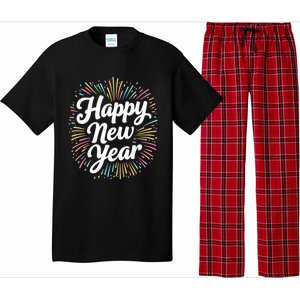 New Years Eve Happy New Year Party Supplies Fireworks Gift Pajama Set