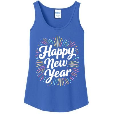 New Years Eve Happy New Year Party Supplies Fireworks Gift Ladies Essential Tank