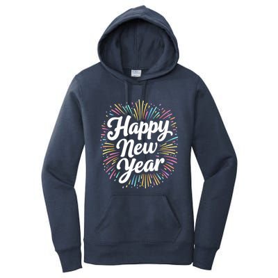 New Years Eve Happy New Year Party Supplies Fireworks Gift Women's Pullover Hoodie