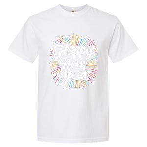 New Years Eve Happy New Year Party Supplies Fireworks Gift Garment-Dyed Heavyweight T-Shirt