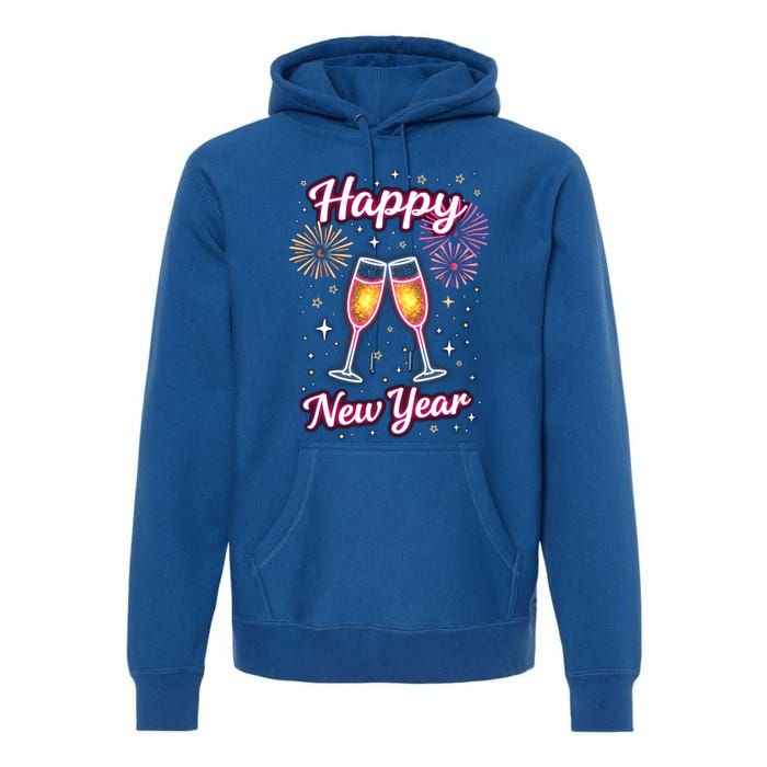 New Years Eve Happy New Year Party Supplies Fireworks Gift Premium Hoodie