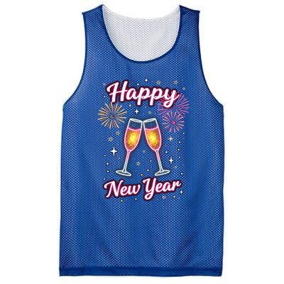 New Years Eve Happy New Year Party Supplies Fireworks Gift Mesh Reversible Basketball Jersey Tank