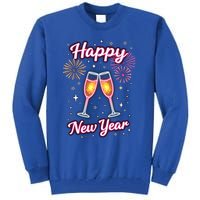 New Years Eve Happy New Year Party Supplies Fireworks Gift Tall Sweatshirt