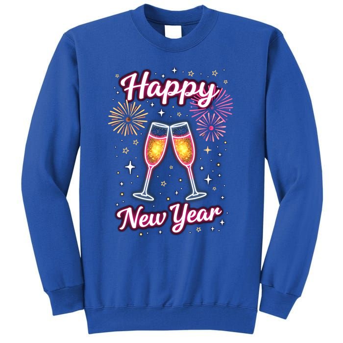 New Years Eve Happy New Year Party Supplies Fireworks Gift Tall Sweatshirt