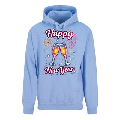 New Years Eve Happy New Year Party Supplies Fireworks Gift Unisex Surf Hoodie