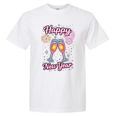 New Years Eve Happy New Year Party Supplies Fireworks Gift Garment-Dyed Heavyweight T-Shirt