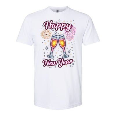 New Years Eve Happy New Year Party Supplies Fireworks Gift Softstyle CVC T-Shirt