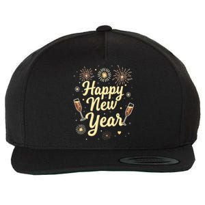 New Years Eve Happy New Year Party Supplies Fireworks Gift Wool Snapback Cap