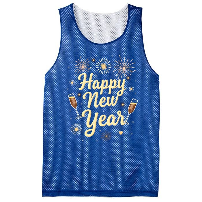 New Years Eve Happy New Year Party Supplies Fireworks Gift Mesh Reversible Basketball Jersey Tank