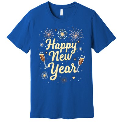 New Years Eve Happy New Year Party Supplies Fireworks Gift Premium T-Shirt