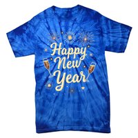 New Years Eve Happy New Year Party Supplies Fireworks Gift Tie-Dye T-Shirt