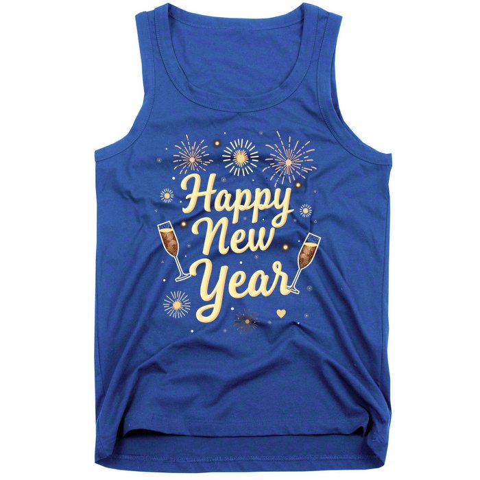 New Years Eve Happy New Year Party Supplies Fireworks Gift Tank Top