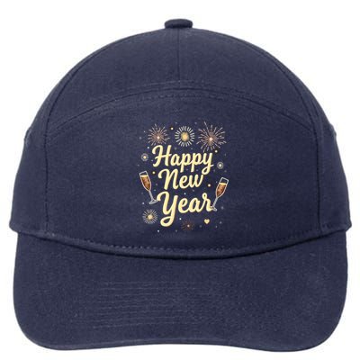 New Years Eve Happy New Year Party Supplies Fireworks Gift 7-Panel Snapback Hat