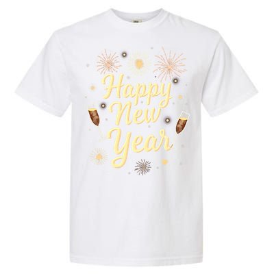 New Years Eve Happy New Year Party Supplies Fireworks Gift Garment-Dyed Heavyweight T-Shirt