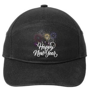 New Years Eve Party Supplies Nye 2024 Happy New Year 7-Panel Snapback Hat