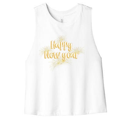 New Years Eve Party Supplies Nye Gift For Lover Women's Racerback Cropped Tank